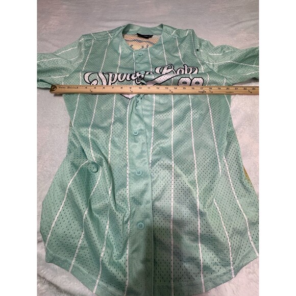 SpongeBob SquarePants Nickelodeon #99 Baseball Jersey Teal Blue •‎ Medium - Picture 5 of 8